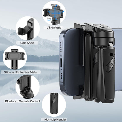 Extendable Grip Phone Tripod with Detachable Remote (Pocket Size)